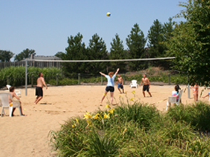 Adult sand volleyball leagues play at Hunt Club Park Aquatic Center too! 